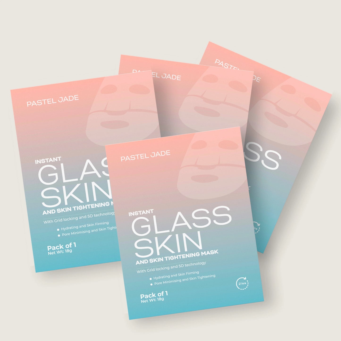 Instant Glass Skin and Skin Tightening Mask pack of 4
