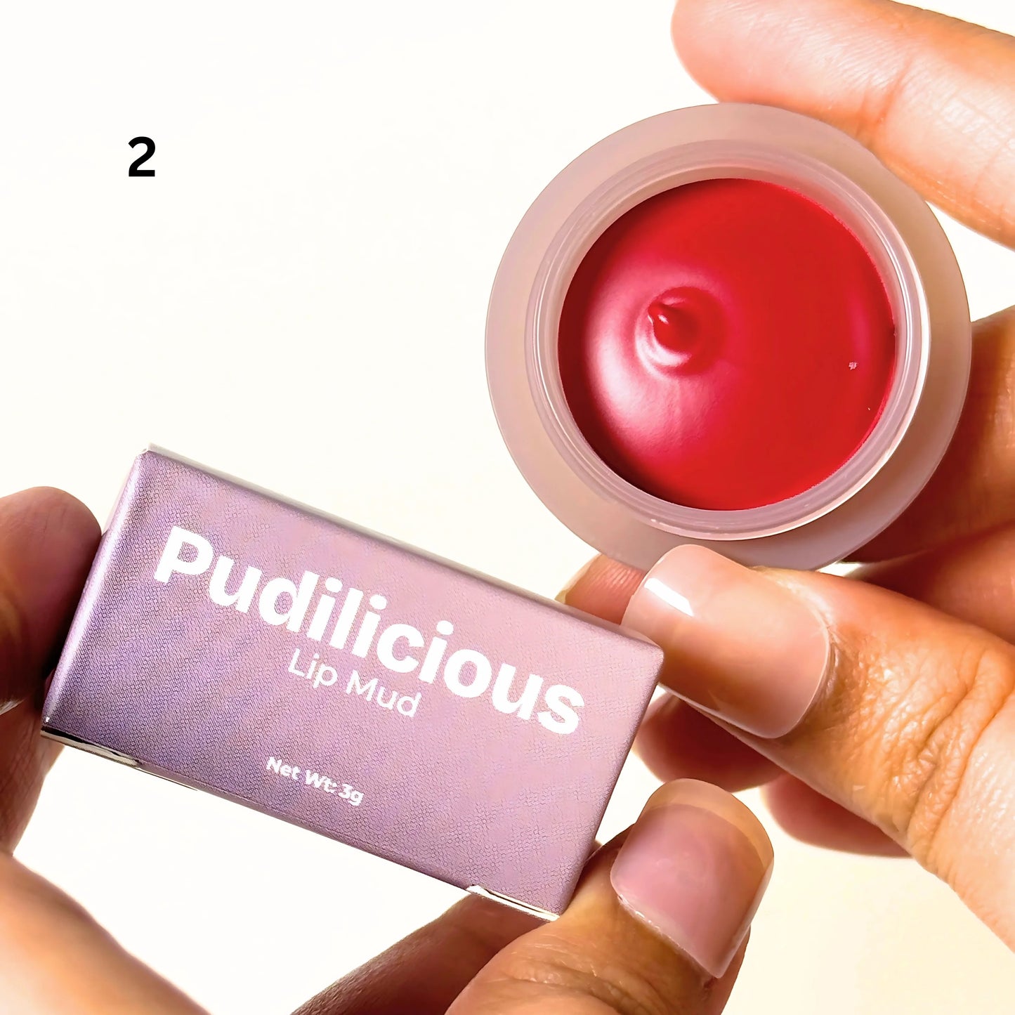 Shade 2 Brick  Pudilicious Lip Mud Cruelty-Free | Vegan | Multi-Use Makeup Essential Shade 2 Brick