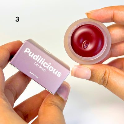 Shade 3 Pink Pudilicious Lip Mud Cruelty-Free | Vegan | Multi-Use Makeup Essential Shade 3 Pink