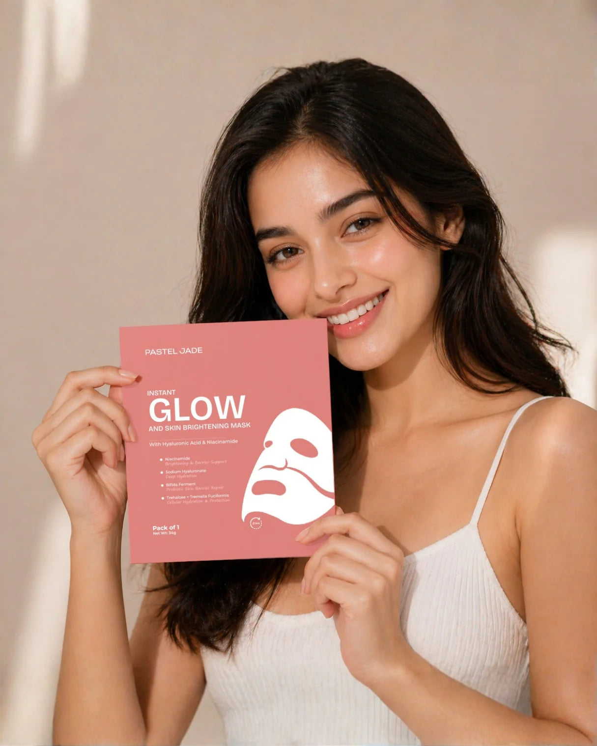 Instant Glow and Skin Brightening Mask pack of 1 (Bio collagen mask)