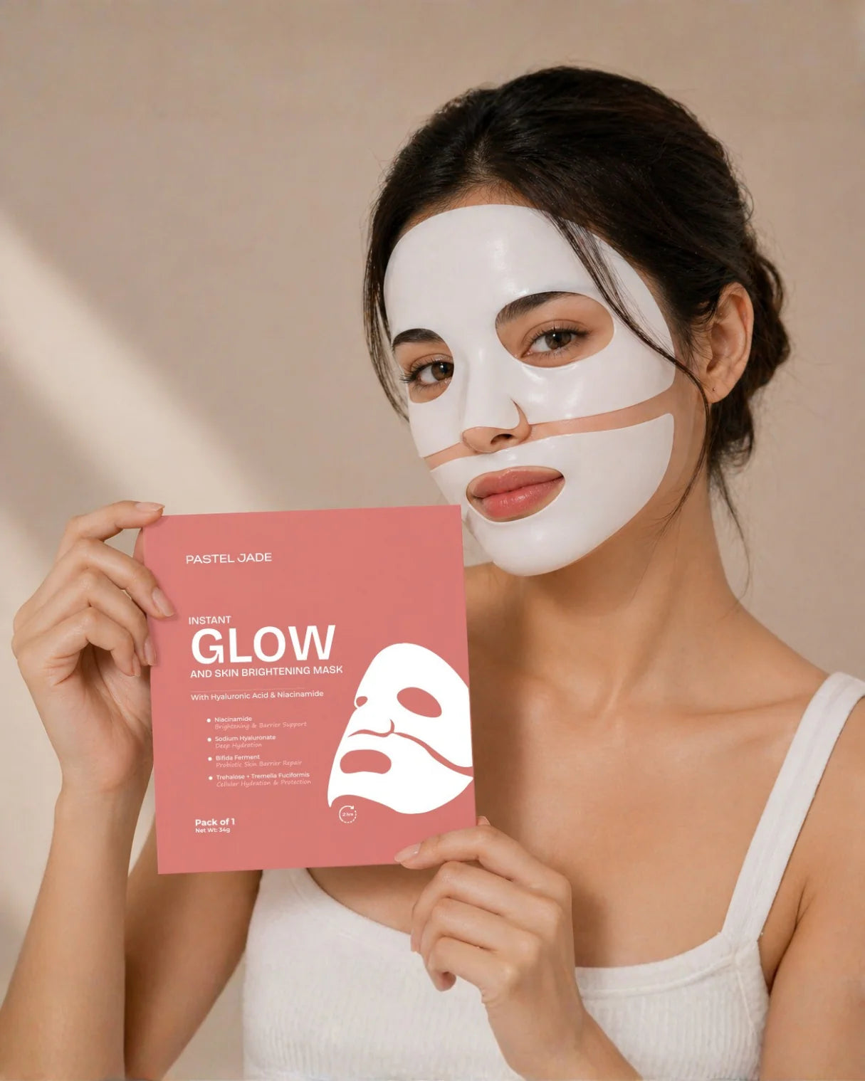 Instant Glow and Skin Brightening Mask pack of 1 (Bio collagen mask)