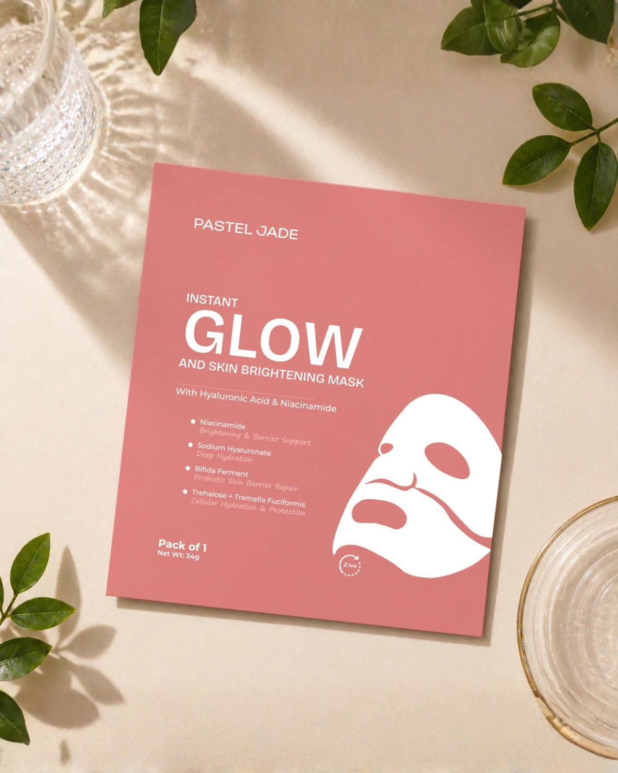 Instant Glow and Skin Brightening Mask pack of 1 (Bio collagen mask)