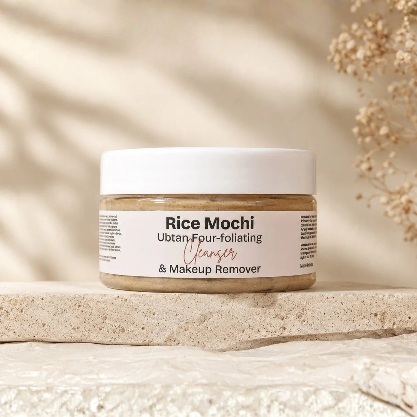 Rice Mochi Ubtan Four-foliating Cleanser, Facewash & Makeup Remover