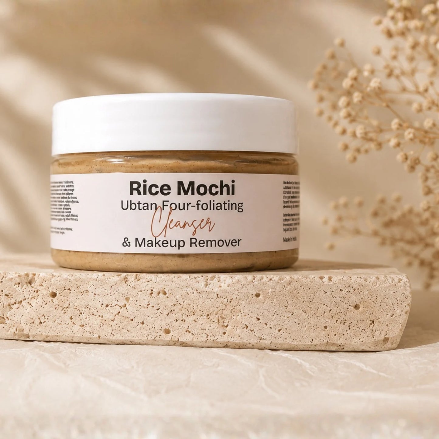 Rice Mochi Ubtan Four-foliating Cleanser, Facewash & Makeup Remover