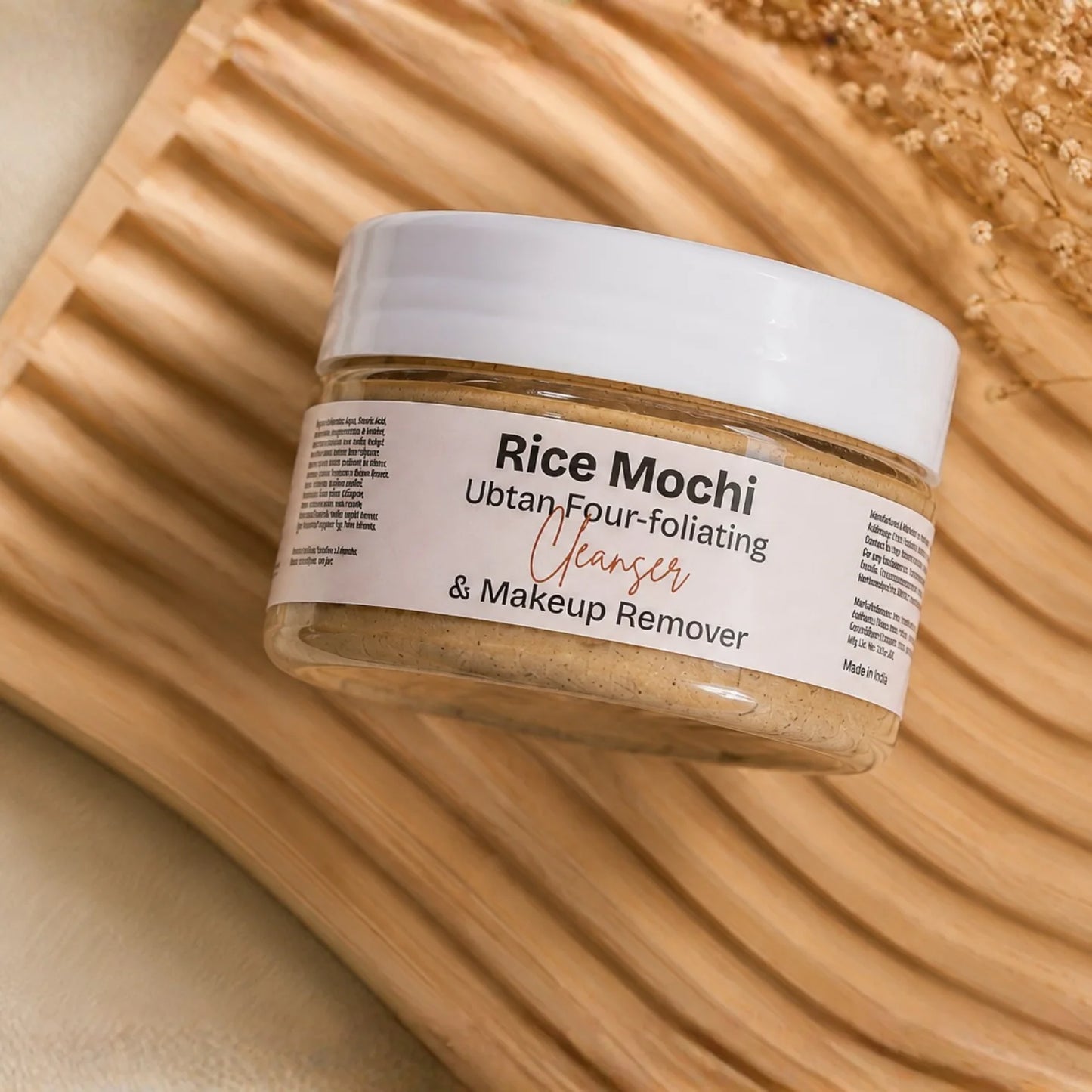 Rice Mochi Ubtan Four-foliating Cleanser, Facewash & Makeup Remover