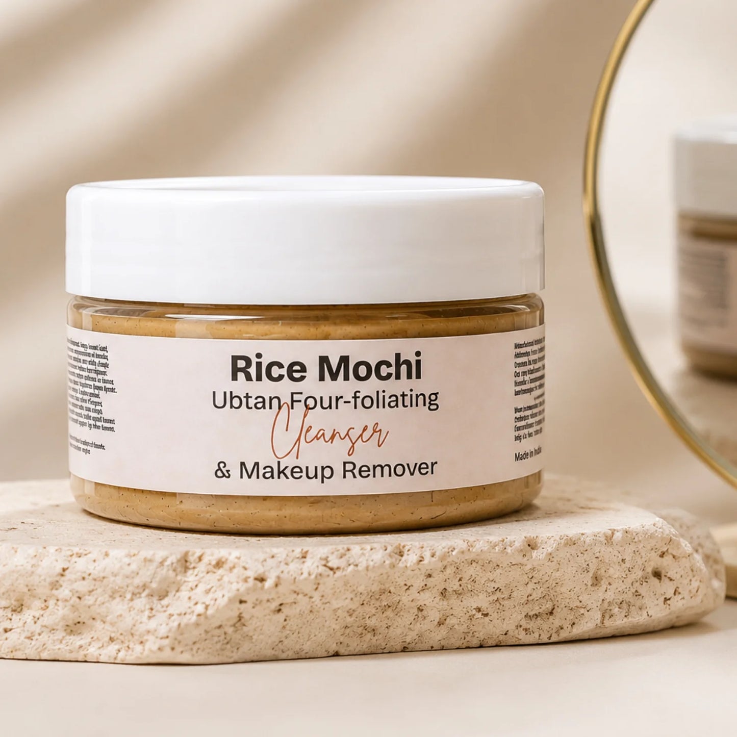 Rice Mochi Ubtan Four-foliating Cleanser, Facewash & Makeup Remover