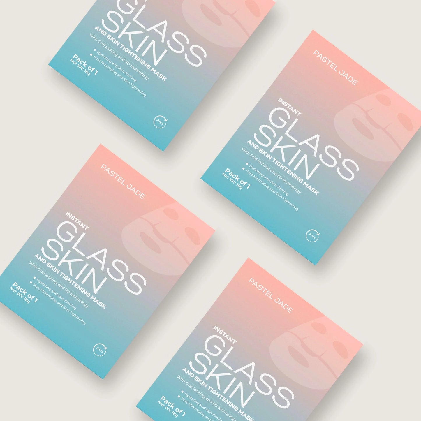 Instant Glass Skin and Skin Tightening Mask pack of 4